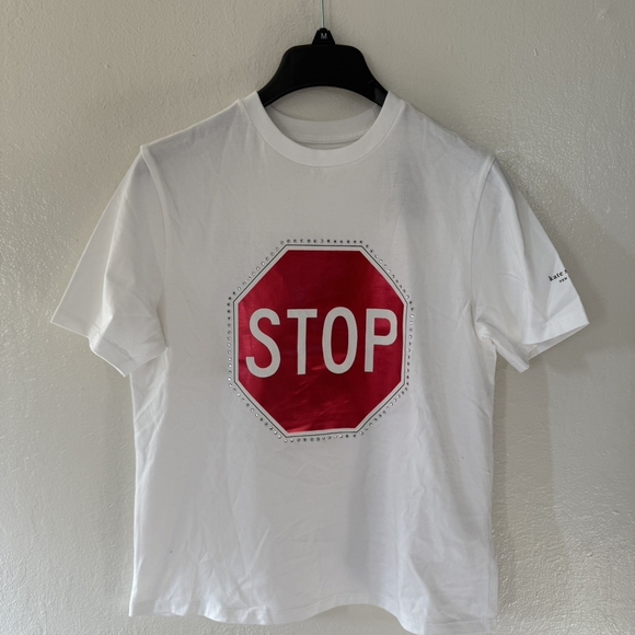 Kate Spade White Tee with Green Graphic - Picture 2 of 2